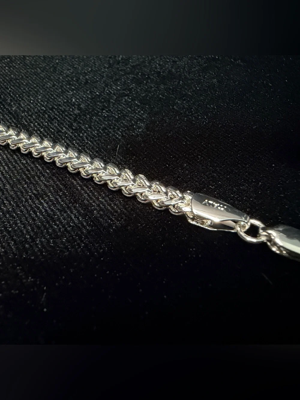 Franco 8in 4.5MM Italy 925 Stamped silver filled bracelet brand new Perfect size